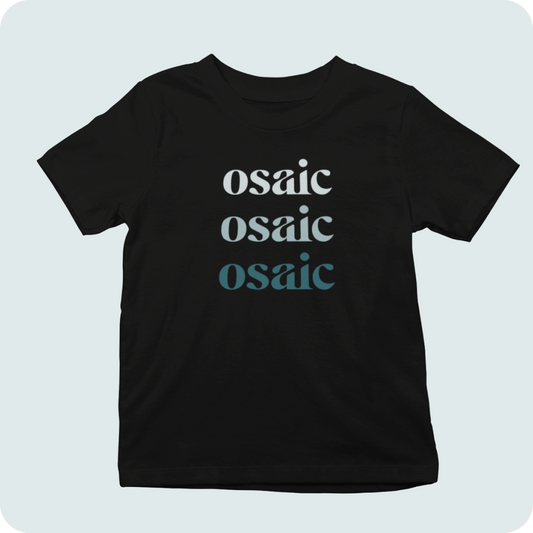 Black T-Shirt with Logo Gradient